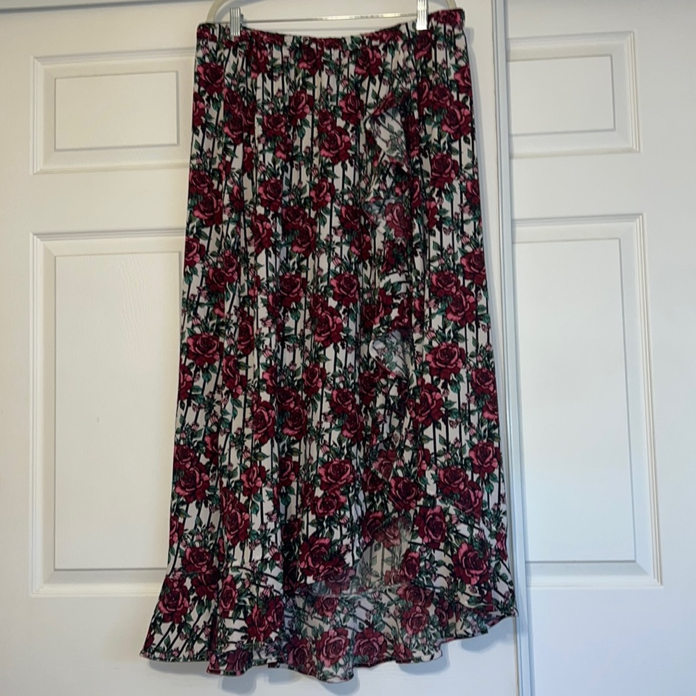 Rock$Roll cowgirl maxi skirt with side slit